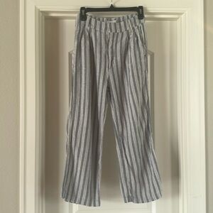 Abercrombie & Fitch striped linen and viscose pants